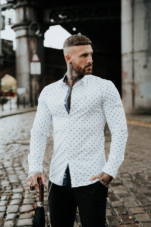 Unforgivable polkadot Muscle Fit Shirt