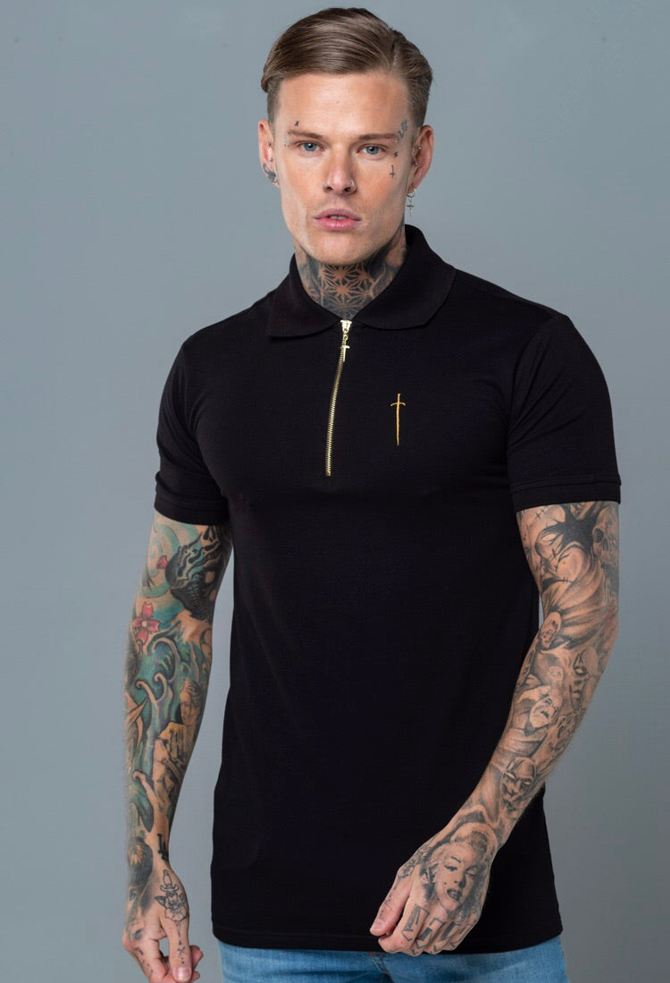 Envy Polo Shirt - Black & Gold