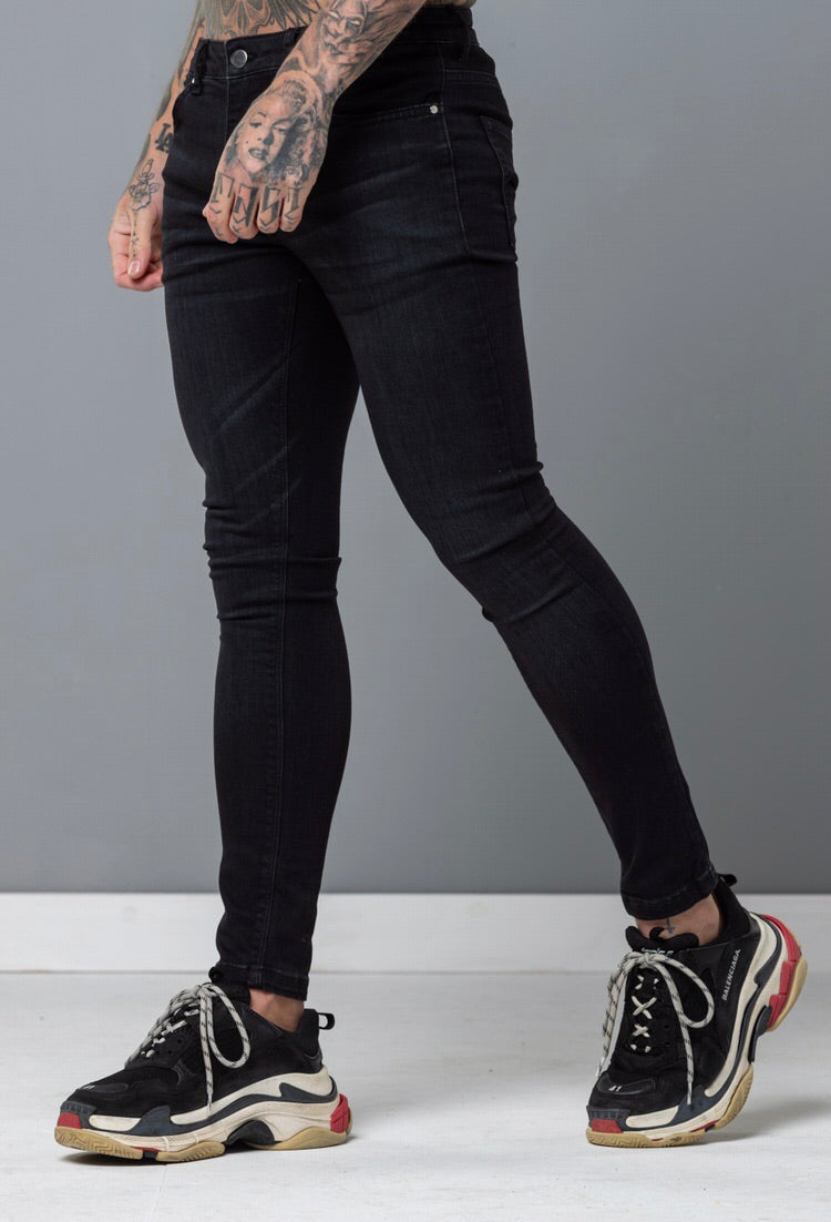 Black Non-Ripped Jeans