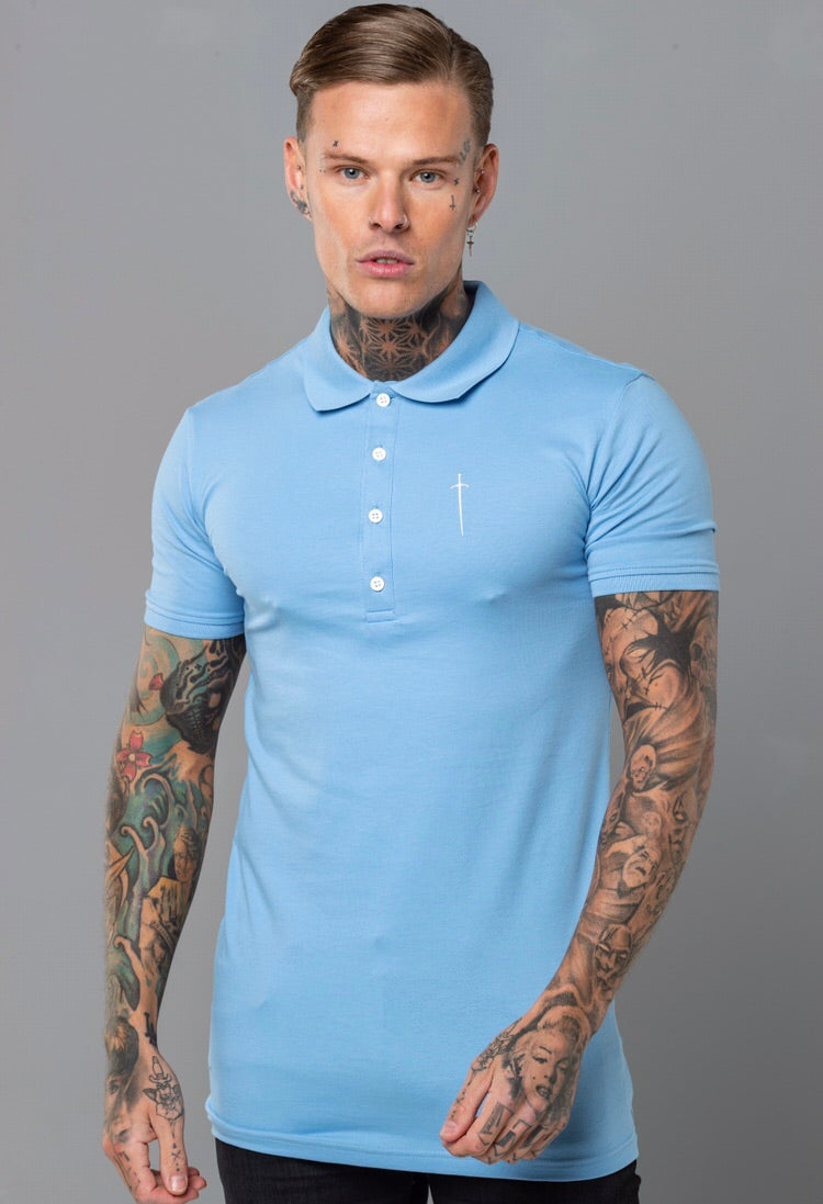 Sinner Polo Shirt - Light Blue