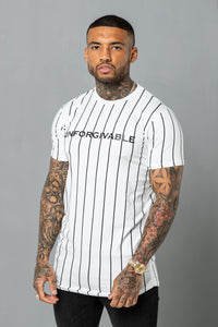 Pin Stripe Tee - White & Black