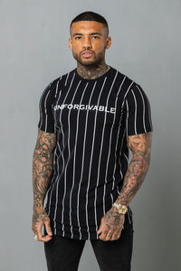 Pin Stripe Tee - Black & White